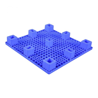 1000 X 1000 X 140 Płaskie plastikowe palety Nestable Blue HDPE 600 kg Obciążenie