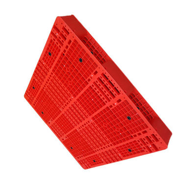 Czerwona plastikowa paleta dwustronna 48X48 PE 6000 kg Statyczny czterokierunkowy wózek widłowy