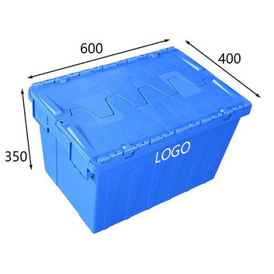 Plastikowe pudełko logistyczne o wadze 3000 g HDPE Niebieski ładunek 50 kg Skrzynie ruchome do układania w stos