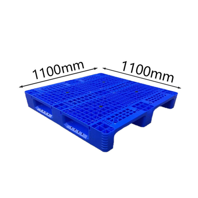 Niebieskie antypoślizgowe plastikowe palety HDPE 1100 X 1100 X 155 do fabryki żywności / portu