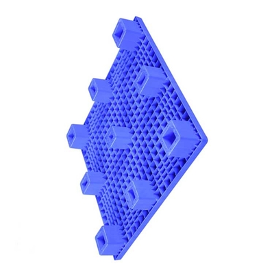 Niebieska paleta z płaskim wtryskiem HDPE PE Grid 1000 X 1000 Mm do gniazdowania w fabryce żywności