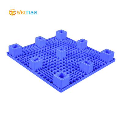 2000 kg Załadunek Płaska paleta wtryskowa 100 x 100 cm HDPE Niebieski materiał
