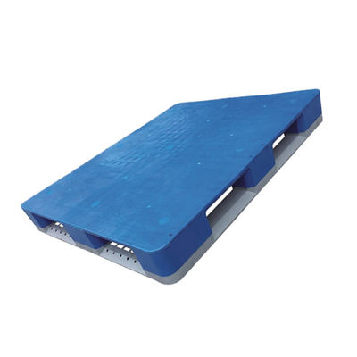 Paleta przemysłowa z tworzywa sztucznego HDPE Niebieska 120 * 100 cm Wentylowana góra
