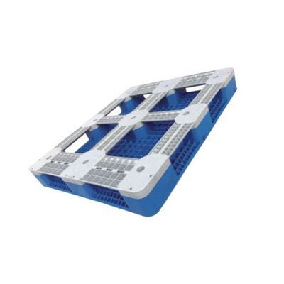 Paleta przemysłowa z tworzywa sztucznego HDPE Niebieska 120 * 100 cm Wentylowana góra