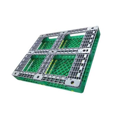 Zielone plastikowe palety przemysłowe z pojedynczą powierzchnią 48X40 Obciążenie dynamiczne 1500 kg