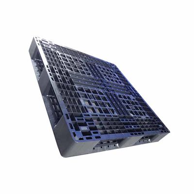 Higieniczne, czarne palety plastikowe z PE 1100 x 1100 z zamkniętą pętlą