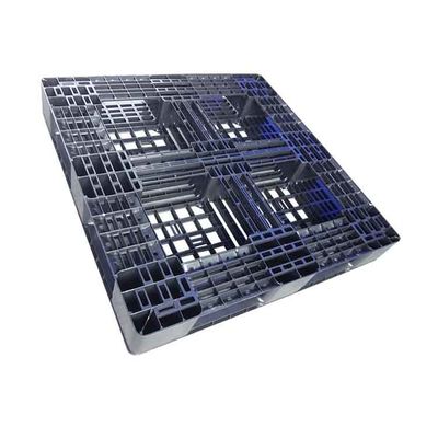 Higieniczne, czarne palety plastikowe z PE 1100 x 1100 z zamkniętą pętlą
