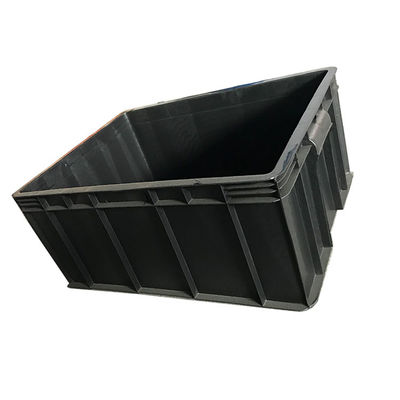 Czarne plastikowe pudełko do przechowywania ESD 54x42 Ekologiczne nadające się do recyklingu