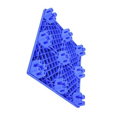 Paleta plastikowa z pojedynczą powierzchnią PE 1100 X 1100 do magazynu 600 kg obciążenia dynamicznego