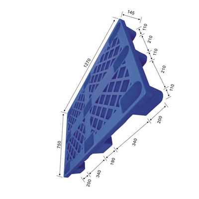 Plastikowe palety wielokrotnego użytku z portem HDPE Ergonomiczne uchwyty 1270 x 750