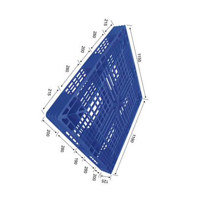 1200 kg Dynamiczna paleta z tworzywa sztucznego Niebieska paleta HDPE Uniwersalna obsługa