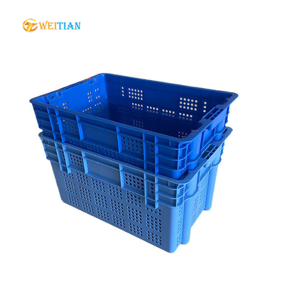 600 x 400 Plastikowa skrzynia do przenoszenia 100% HDPE Blue Food Grade Plastikowe Skrzynki na Jabłka
