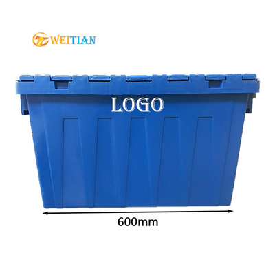Plastikowe pudełka do przenoszenia 60 l wielokrotnego użytku Antypoślizgowa higiena HDPE Obciążenie 50 kg