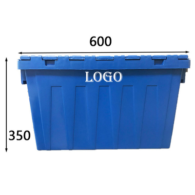 Gniazdowe duże plastikowe pudełka wysyłkowe HDPE Niebieski ładunek 50 kg Przeprowadzki wielokrotnego użytku