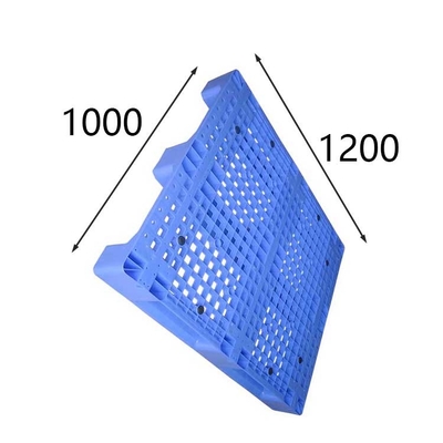 Niebieska paleta z tworzywa sztucznego HDPE o dużej wytrzymałości 1200X1000mm Palety transportowe