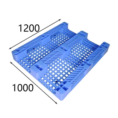 Niebieska paleta z tworzywa sztucznego HDPE o dużej wytrzymałości 1200X1000mm Palety transportowe