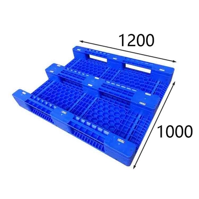 Przemysłowa paleta z tworzywa sztucznego HDPE PE Niebieski 1200 X 1000 Wejście 4-kierunkowe