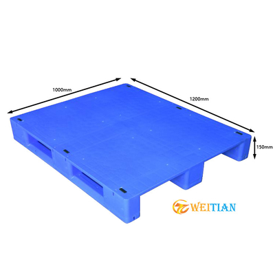 Przemysłowa paleta z tworzywa sztucznego HDPE PE Niebieski 1200 X 1000 Wejście 4-kierunkowe