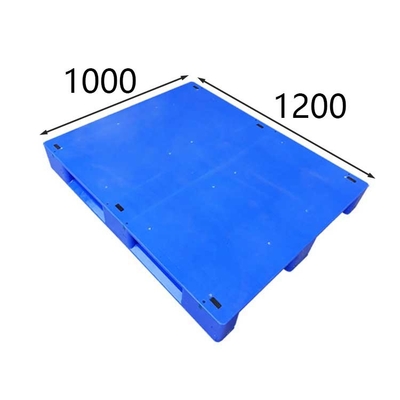 Polipropylenowa paleta dwustronna Ekonomiczna PE Niebieski 1200 X 1000 Do wózka widłowego
