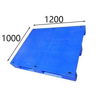 Wzmocnione europejskie palety plastikowe 1200 X 1000 Niebieskie HDPE / PE Płaskie Heavy Duty