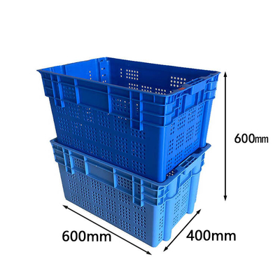 Gniazdowe składane plastikowe skrzynie 600 X 400 X 315 mm Ruchome skrzynie do układania w stos